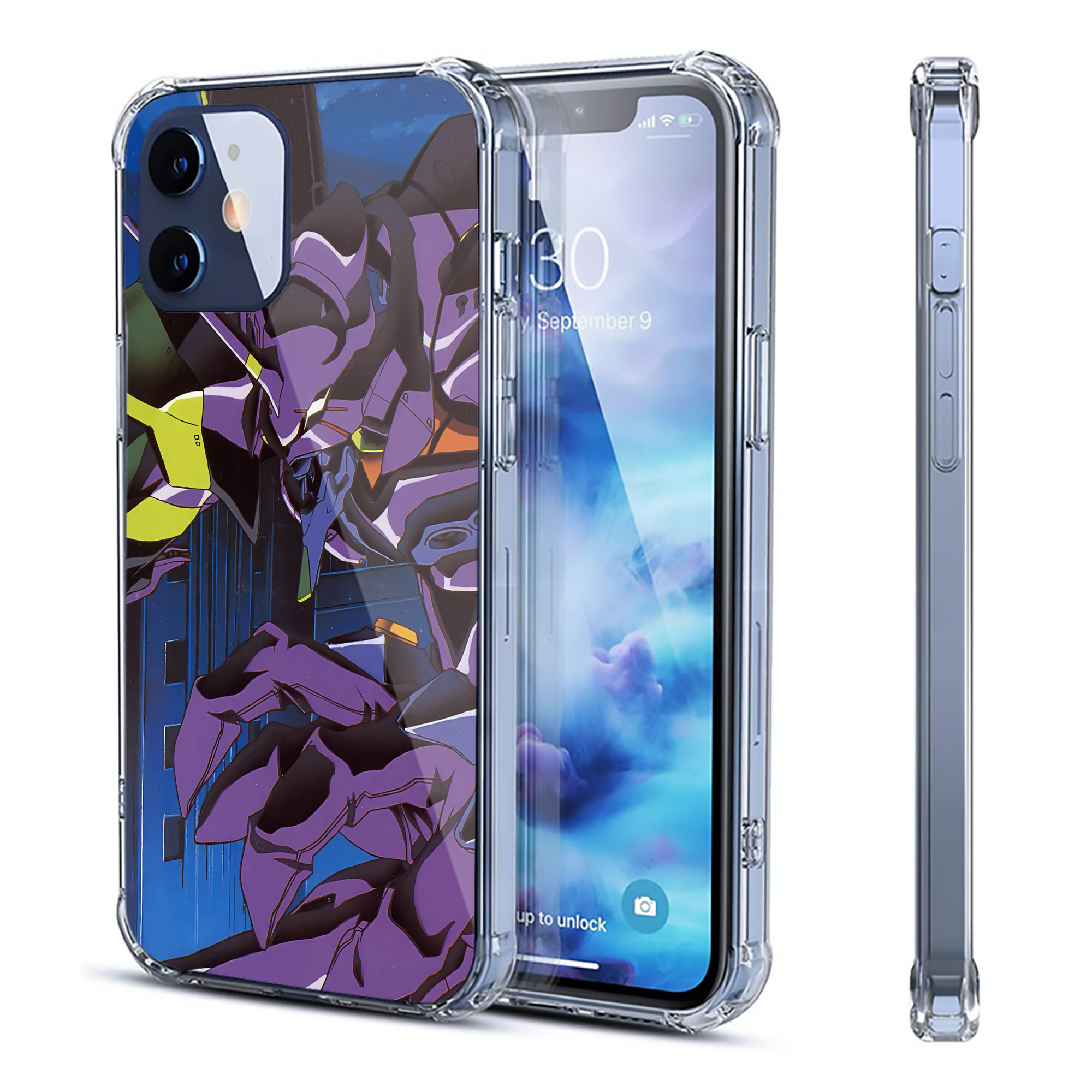 （画像用） EVA 新世紀エヴァンゲリオン 【iPhone 12シリーズ対応】透明スマホケース（クリアソフトケース）